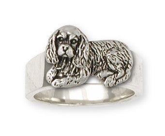 Cavalier King Charles Spaniel Ring Jewelry Handmade Sterling Silver CV6-R