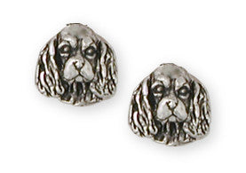 Cavalier King Charles Spaniel Earrings Jewelry Handmade Sterling Silver CV8-E