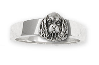 Cavalier King Charles Spaniel Ring Jewelry Handmade Sterling Silver CV8-R