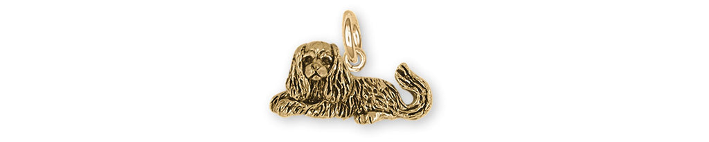 Cavalier King Charles Spaniel Charms Cavalier King Charles Spaniel Charm 14k Yellow Gold Cavalier Jewelry Cavalier King Charles Spaniel jewelry