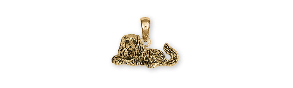 Cavalier King Charles Spaniel Charms Cavalier King Charles Spaniel Pendant 14k Yellow Gold Cavalier Jewelry Cavalier King Charles Spaniel jewelry