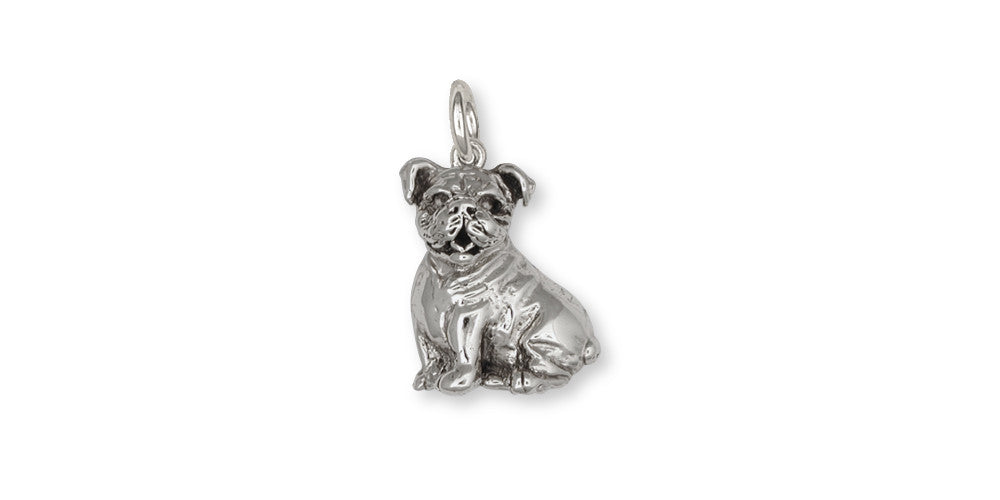 Bulldog Charms Bulldog Charm Sterling Silver Dog Jewelry Bulldog jewelry