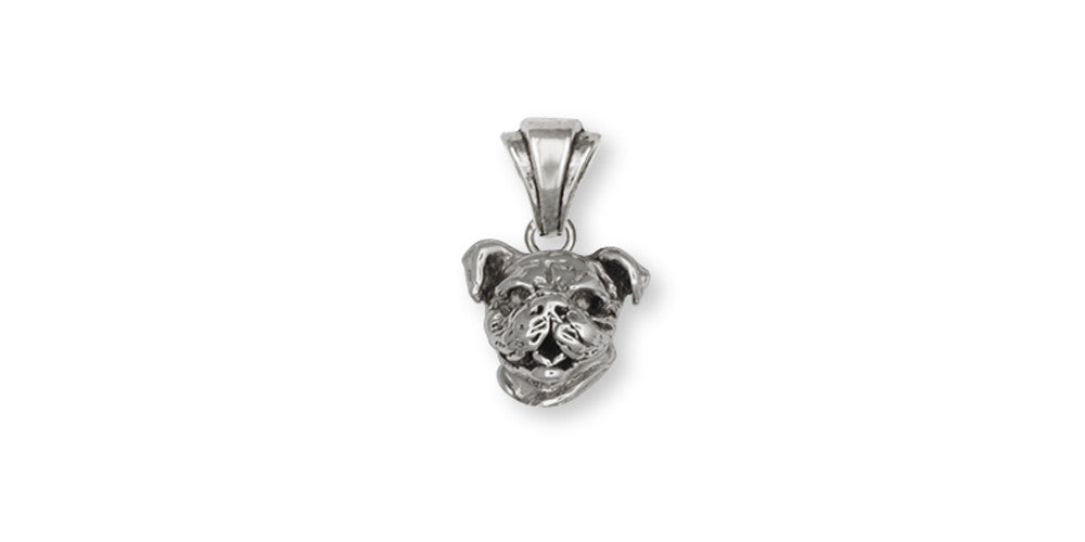 Bulldog Charms Bulldog Pendant Sterling Silver Dog Jewelry Bulldog jewelry