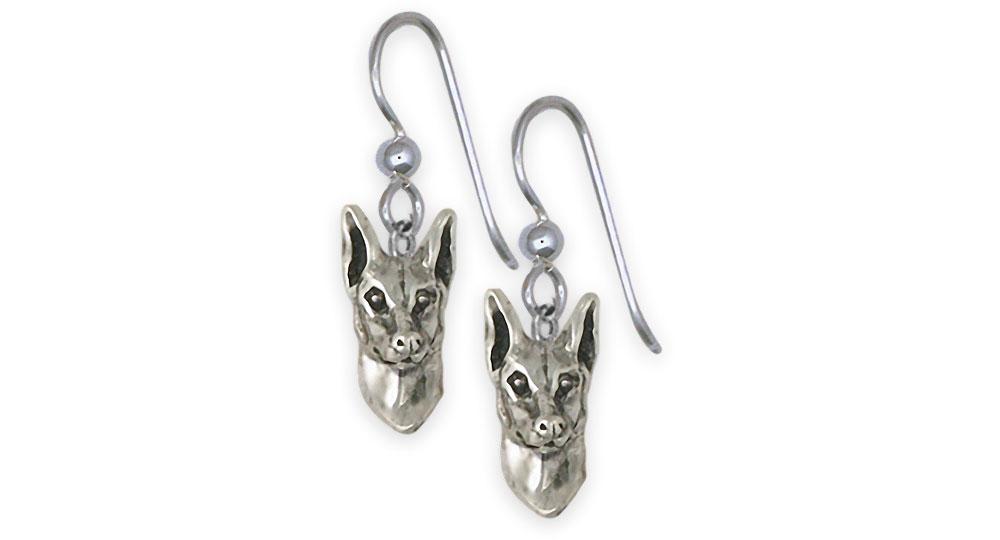 Doberman Charms Doberman Earrings Sterling Silver Dog Jewelry Doberman jewelry
