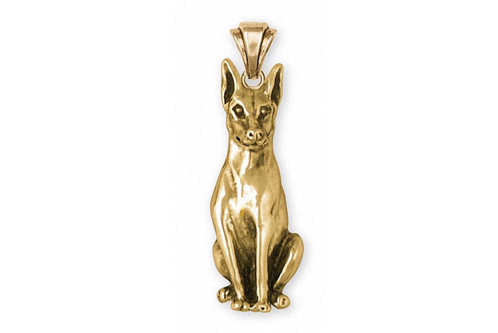 Doberman Pincher Charms Doberman Pincher Pendant 14k Gold Dog Jewelry Doberman Pincher jewelry