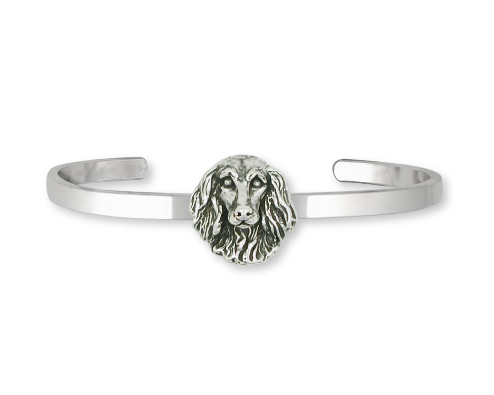 Long Hair Dachshund Charms Long Hair Dachshund Bracelet Sterling Silver Dog Jewelry Long Hair Dachshund jewelry