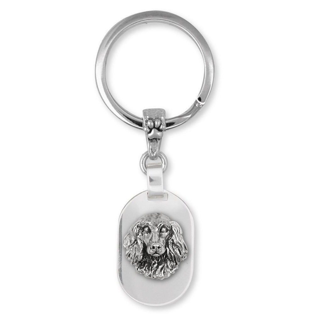 Long Hair Dachshund Charms Long Hair Dachshund Key Ring Sterling Silver Dog Jewelry Long Hair Dachshund jewelry