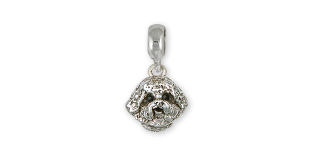 Bichon Frise Charms Bichon Frise Charm Slide Sterling Silver Dog Jewelry Bichon Frise jewelry