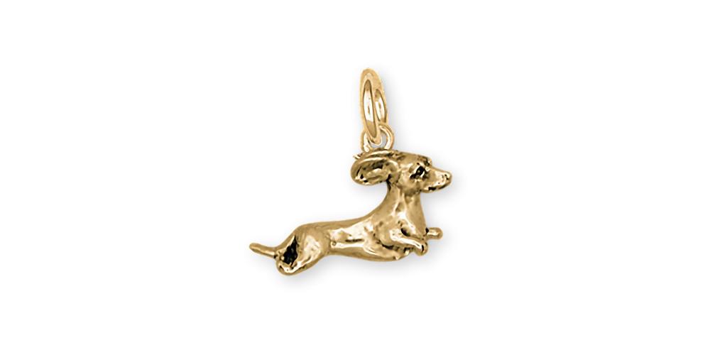 Dachshund Charms Dachshund Charm 14k Gold Dog Jewelry Dachshund jewelry