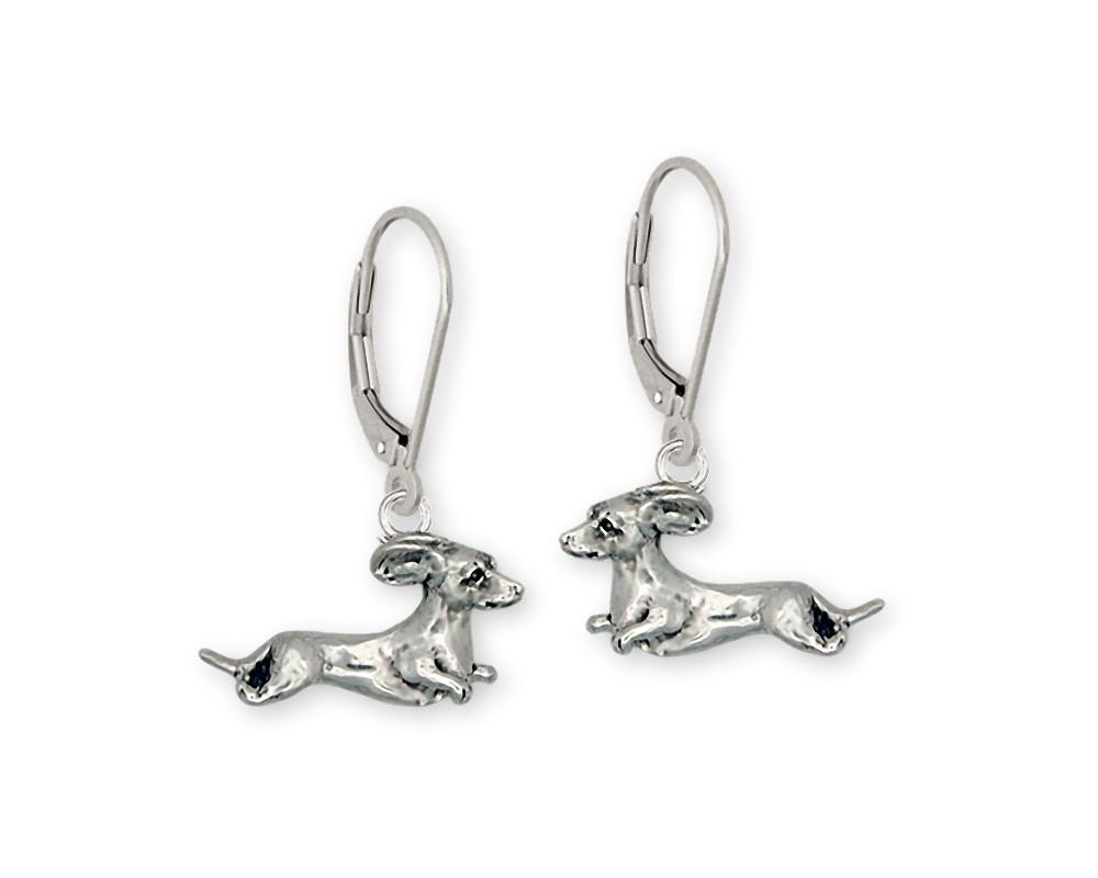 Dachshund Charms Dachshund Earrings Sterling Silver Dog Jewelry Dachshund jewelry