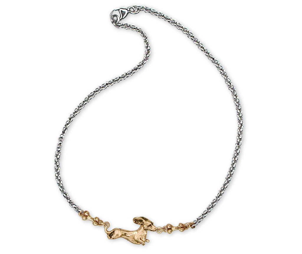 Dachshund Charms Dachshund Ankle Bracelet Silver And Gold Dog Jewelry Dachshund jewelry