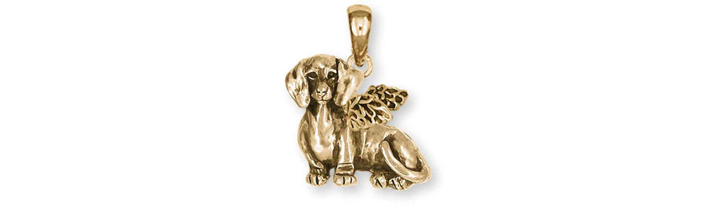 Dachshund Charms Dachshund Pendant 14k Yellow Gold Dachshund Jewelry Dachshund jewelry