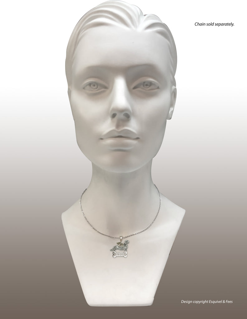 Dachshund Angel Jewelry Sterling Silver Handmade Dachshund Personalized Pendant  DA29-ANP