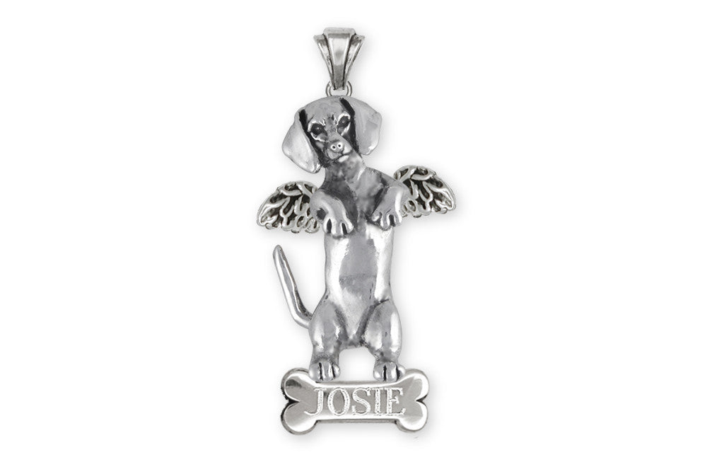 Dachshund Angel Charms Dachshund Angel Personalized Pendant Sterling Silver Dog Jewelry Dachshund Angel jewelry