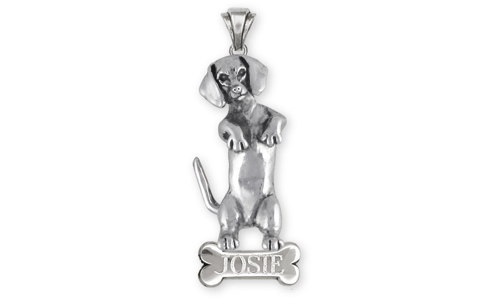 Dachshund Charms Dachshund Personalized Pendant Sterling Silver Dog Jewelry Dachshund jewelry