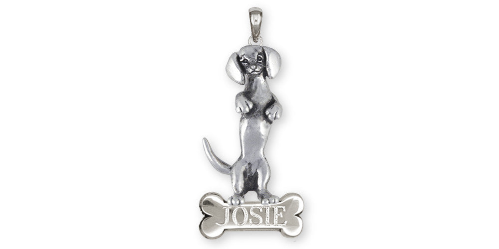Dachshund Charms Dachshund Personalized Pendant Sterling Silver Dog Jewelry Dachshund jewelry