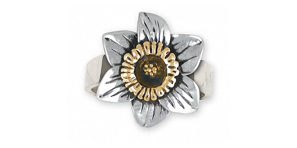 Daffodil Charms Daffodil Ring Gold Vermeil Flower Jewelry Daffodil jewelry
