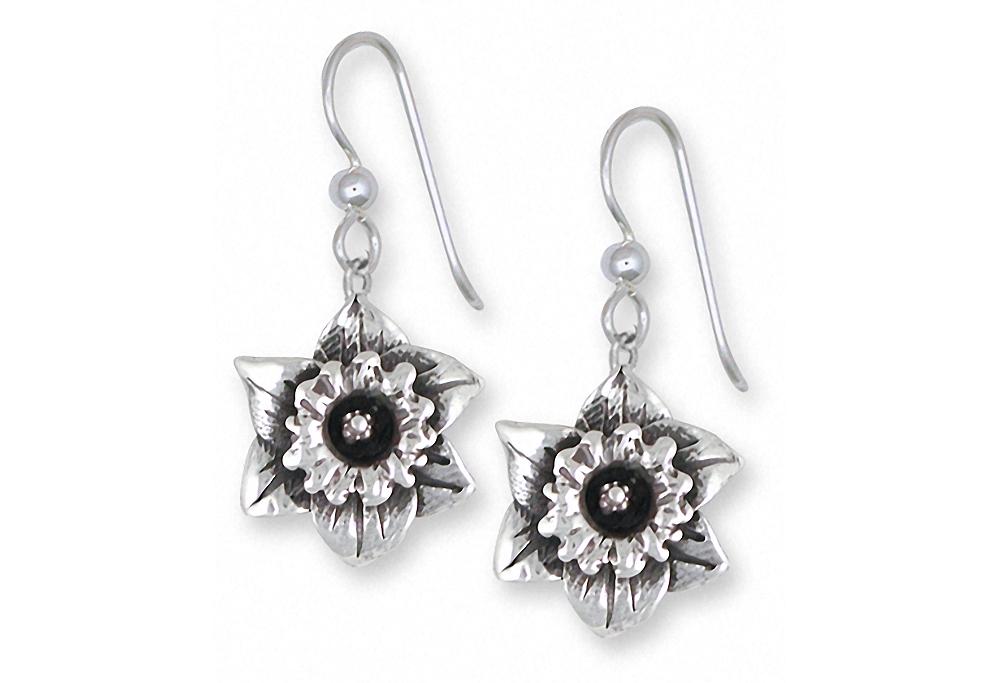 Daffodil Charms Daffodil Earrings Sterling Silver Flower Jewelry Daffodil jewelry