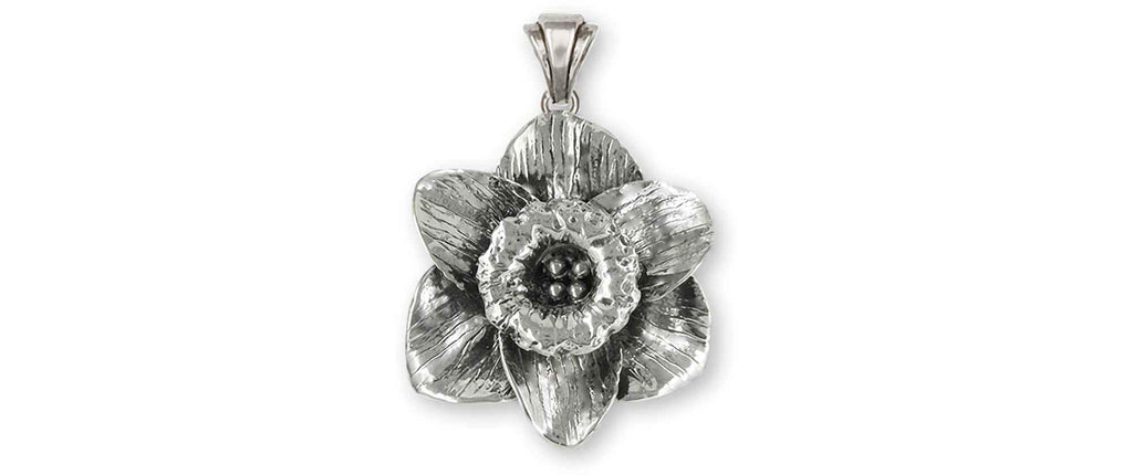 Daffodil Charms Daffodil Pendant Sterling Silver Daffodil Flower Jewelry Daffodil jewelry