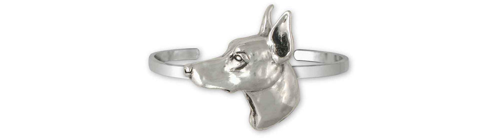 Doberman Pinscher Charms Doberman Pinscher Bracelet Sterling Silver Dobie Jewelry Doberman Pinscher jewelry