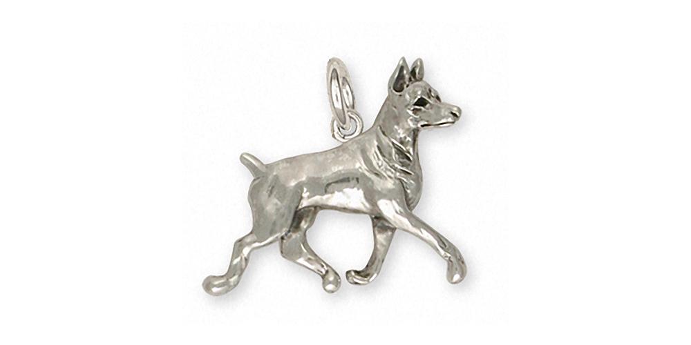 Doberman Pincher Charms Doberman Pincher Charm Sterling Silver Dog Jewelry Doberman Pincher jewelry