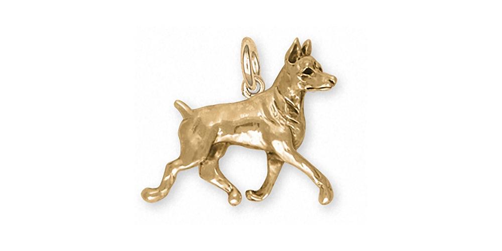 Doberman Pincher Charms Doberman Pincher Charm 14k Gold Dog Jewelry Doberman Pincher jewelry