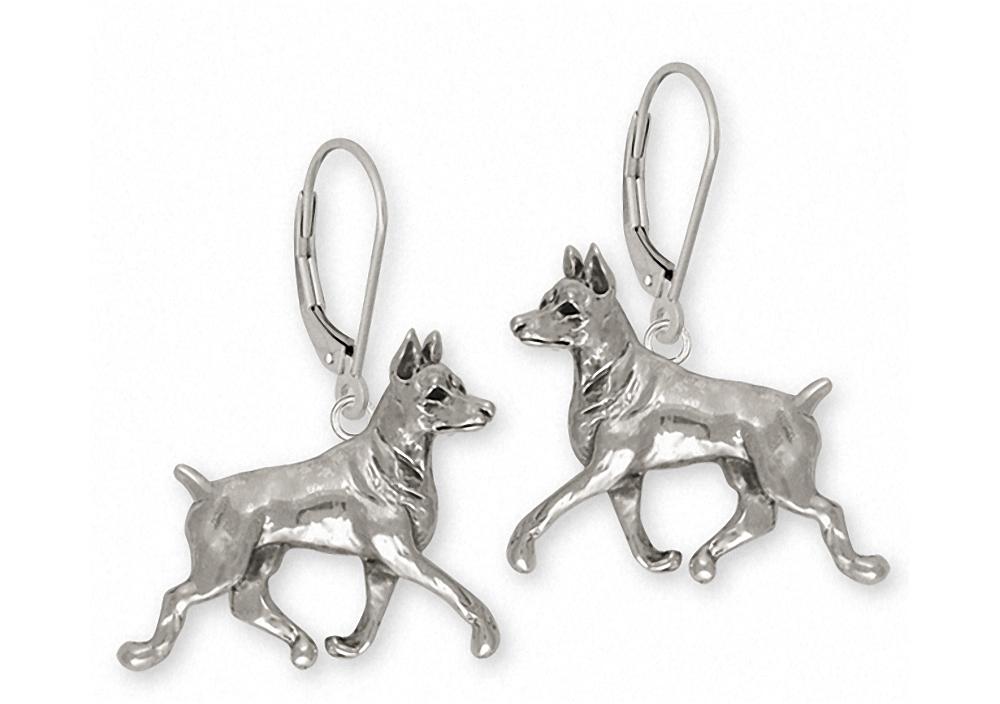 Doberman Pincher Charms Doberman Pincher Earrings Sterling Silver Dog Jewelry Doberman Pincher jewelry