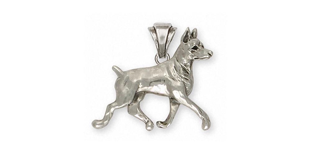 Doberman Pincher Charms Doberman Pincher Pendant Sterling Silver Dog Jewelry Doberman Pincher jewelry