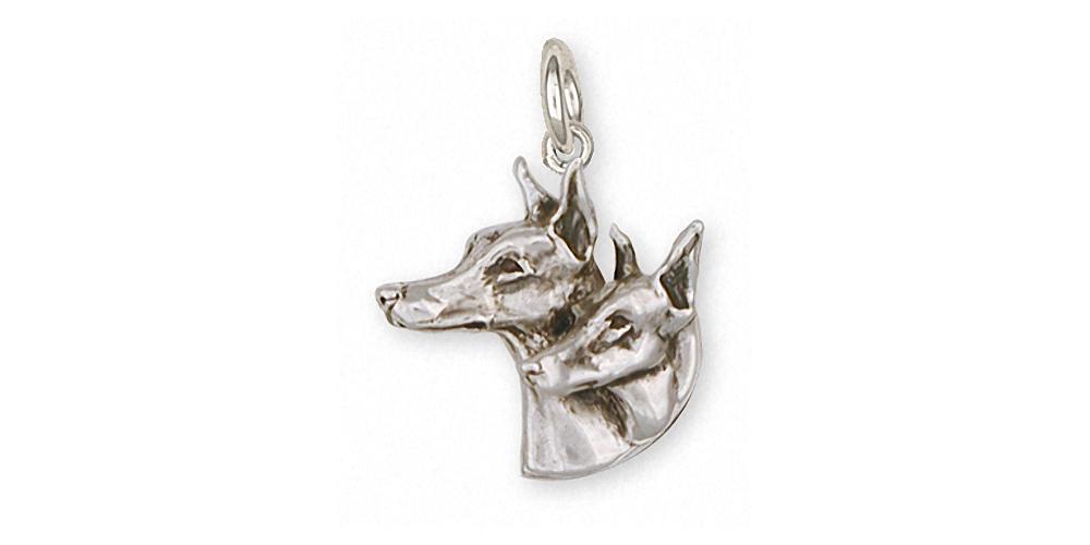 Doberman Pincher Charms Doberman Pincher Charm Sterling Silver Dog Jewelry Doberman Pincher jewelry