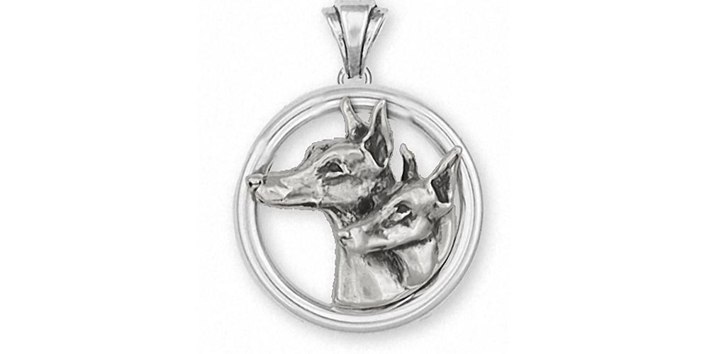 Doberman Pincher Charms Doberman Pincher Pendant Sterling Silver Dog Jewelry Doberman Pincher jewelry