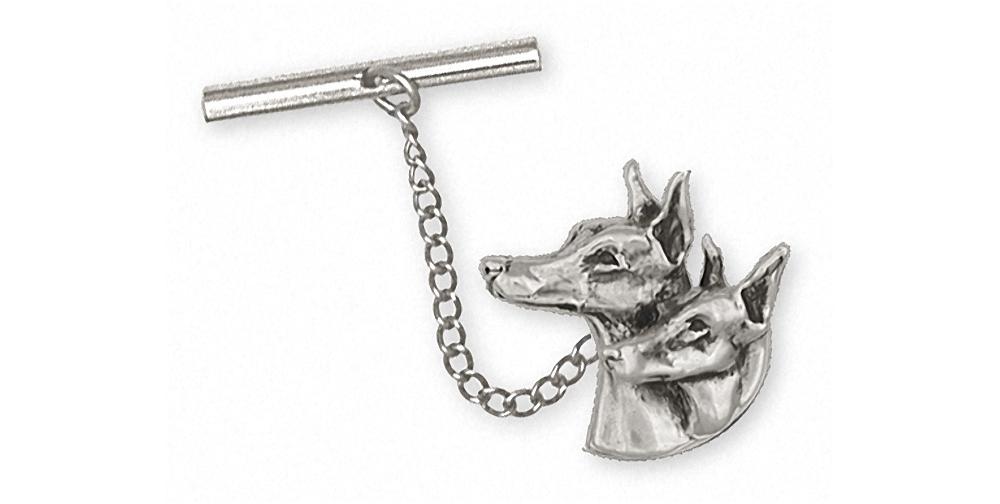 Doberman Pincher Charms Doberman Pincher Tie Tack Sterling Silver Dog Jewelry Doberman Pincher jewelry