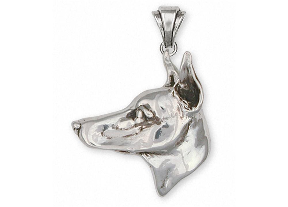 Doberman Pincher Charms Doberman Pincher Pendant Sterling Silver Dog Jewelry Doberman Pincher jewelry