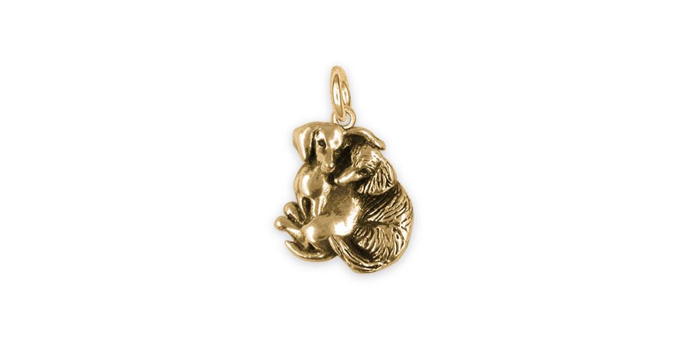 Long And Shorthair Dachshund Charms Long And Shorthair Dachshund Charm 14k Gold Double Dachshund Jewelry Long And Shorthair Dachshund jewelry