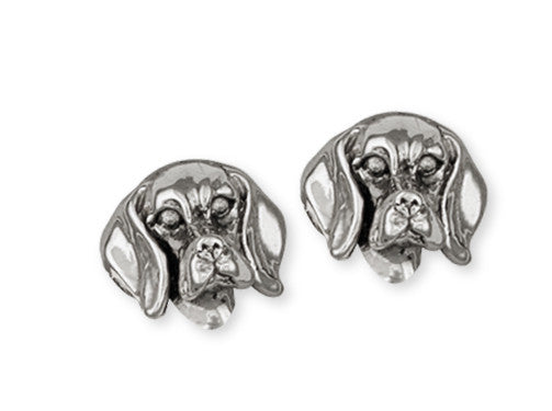 Beagle Dog Earrings Jewelry Handmade Sterling Silver  DG10-E