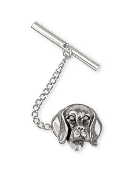 Beagle Dog Tie Tack Or Lapel Pin Jewelry Handmade Sterling Silver  DG10-TT
