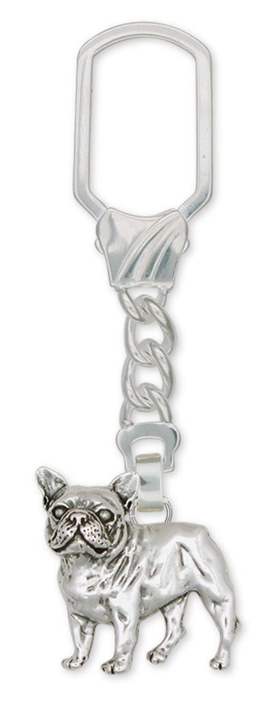 French Bulldog Key Ring Handmade Sterling Silver Dog Jewelry DG11-KR