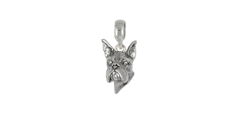 Boxer Charms Boxer Charm Slide Sterling Silver Dog Jewelry Boxer jewelry
