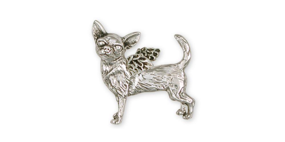 Chihuahua Charms Chihuahua Brooch Pin Sterling Silver Dog Jewelry Chihuahua jewelry