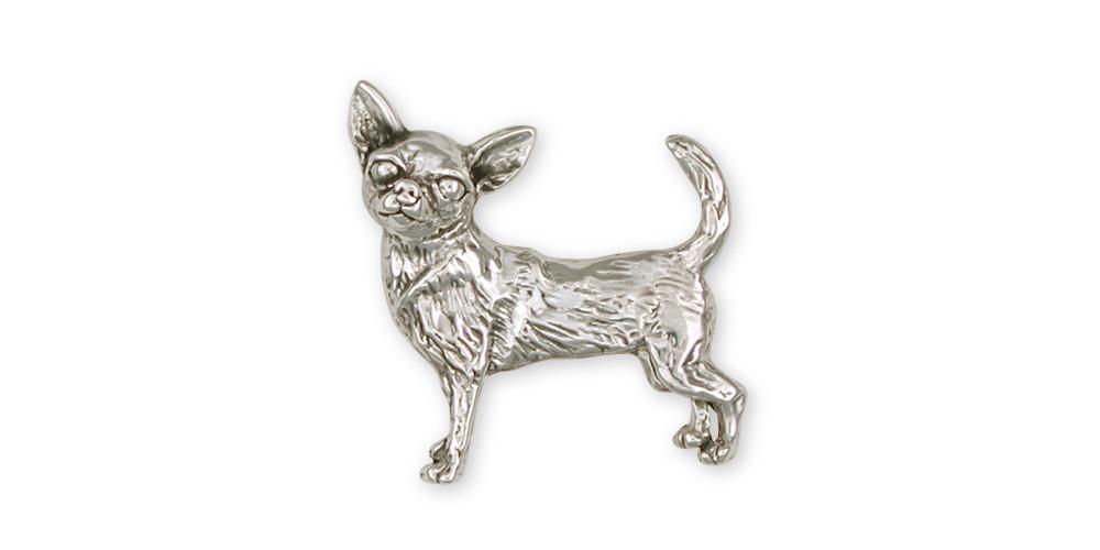 Chihuahua Charms Chihuahua Brooch Pin Sterling Silver Dog Jewelry Chihuahua jewelry
