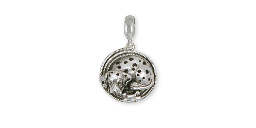 Dalmatian Dog Charms Dalmatian Dog Charm Slide Sterling Silver Dog Jewelry Dalmatian Dog jewelry