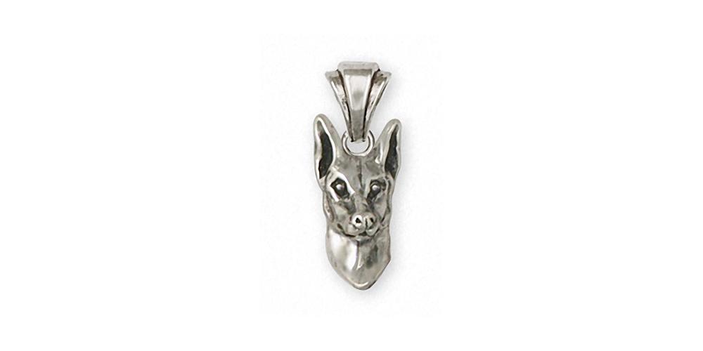 Doberman Pincher Charms Doberman Pincher Pendant Sterling Silver Dog Jewelry Doberman Pincher jewelry