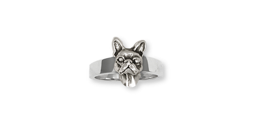 Boston Terrier Charms Boston Terrier Ring Sterling Silver Dog Jewelry Boston Terrier jewelry