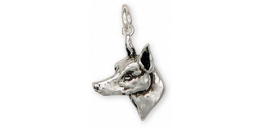 Doberman Pincher Charms Doberman Pincher Charm Sterling Silver Dog Jewelry Doberman Pincher jewelry