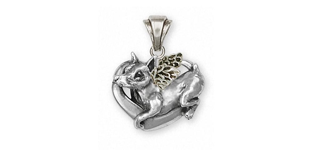 Doberman Pincher Charms Doberman Pincher Pendant Sterling Silver Dog Jewelry Doberman Pincher jewelry