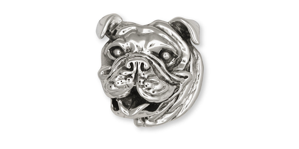 Bulldog Charms Bulldog Brooch Pin Sterling Silver Dog Jewelry Bulldog jewelry