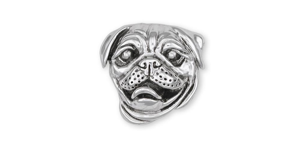Pug Charms Pug Brooch Pin Sterling Silver Dog Jewelry Pug jewelry