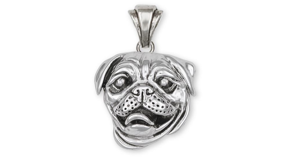 Pug Charms Pug Pendant Sterling Silver Dog Jewelry Pug jewelry