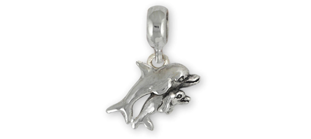 Dolphin Charms Dolphin Charm Slide Sterling Silver Dolphin Jewelry Dolphin jewelry