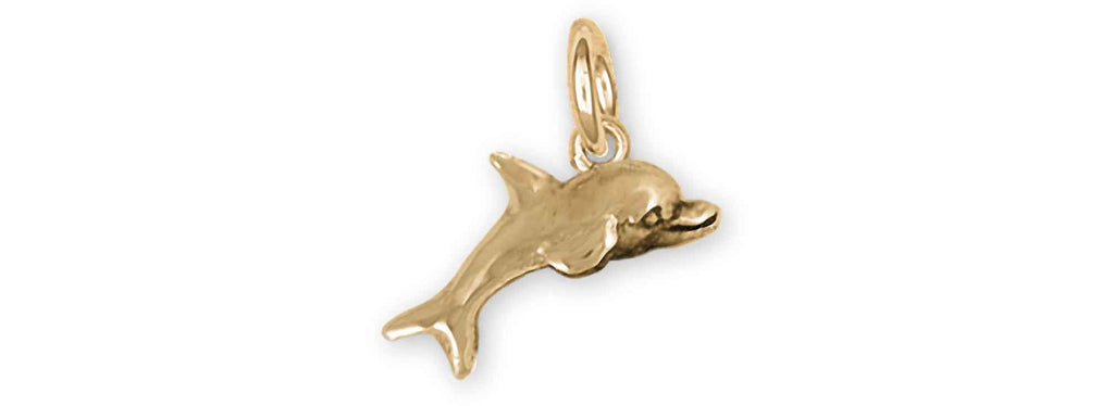 Dolphin Charms Dolphin Charm 14k Yellow Gold Dolphin Jewelry Dolphin jewelry