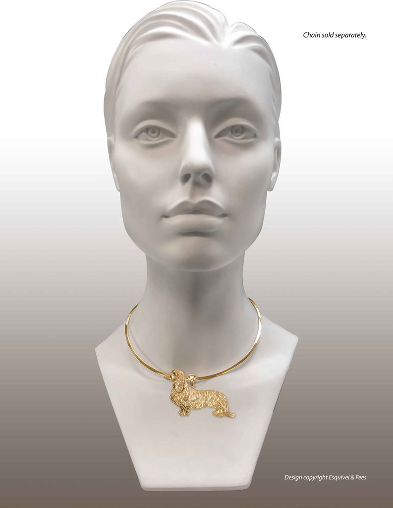 Dachshund Jewelry 14k Gold Vermeil Handmade Dachshund Pendant  DS1-PVM